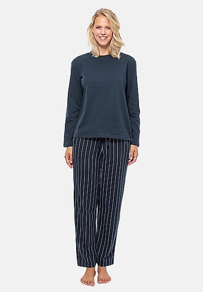 Schiesser Pyjama Organic Cotton (Set, 2 tlg) Schlafanzug - Baumwolle günstig online kaufen