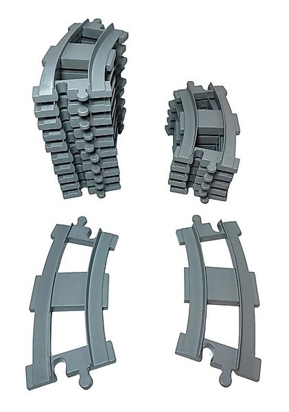 LEGO® 4x Duplo Eisenbahnschienen (hellgrau) Spielbausteine günstig online kaufen