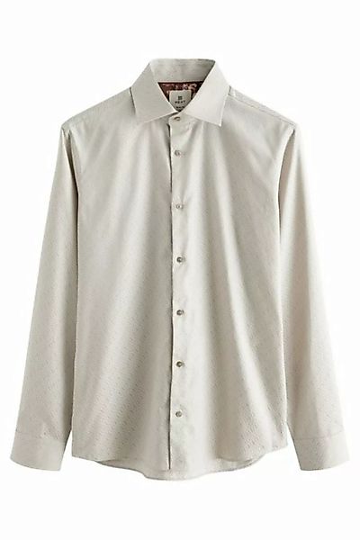 Next Langarmhemd Hemd mit Besatz im Slim Fit (1-tlg) günstig online kaufen