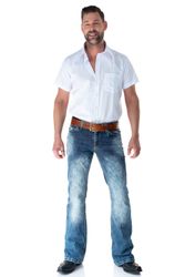 Comycom Schlagjeans Herren STAR BIRDY Patchwork günstig online kaufen