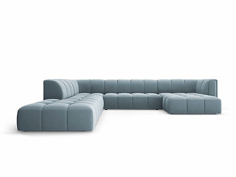 Milo Casa | Panorama-Ecksofa Francesca Samt links 7-Sitzer günstig online kaufen