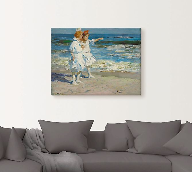 Artland Wandbild "Mädchen am Strand.", Kind, (1 St.), als Leinwandbild, Wan günstig online kaufen