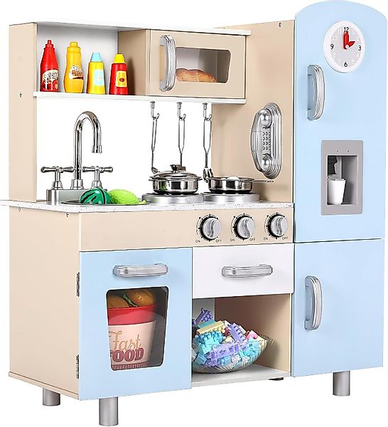 TLGREEN Spielküche Kinderküche XXL-Holzküche mit Sound günstig online kaufen