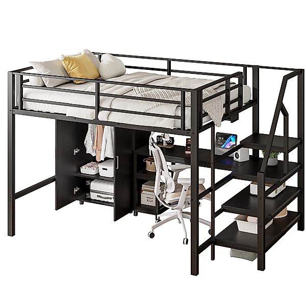 HAUSS SPOLE Hochbett 140x200 mit Kleiderschrank, günstig online kaufen