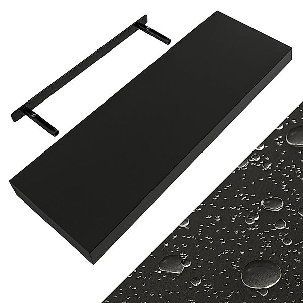 Wandregal Schweberegal 70cm Schwarz + Halterung günstig online kaufen