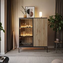 Lookway Hochschrank ECLIPSE WT104 niedrige Vitrine günstig online kaufen