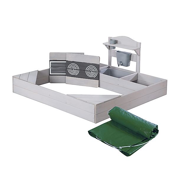 roba® Sandkasten aus Massivholz inkl. Matschküche günstig online kaufen