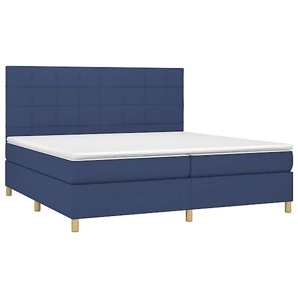 vidaXL Boxspringbett mit Matratze Blau 200x200 cm Stoff 3142367 günstig online kaufen