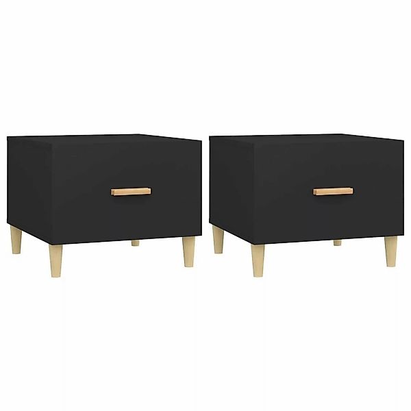 vidaXL Couchtische 2 Stk. Schwarz 50x50x40 cm Holzwerkstoff Modell 1 günstig online kaufen