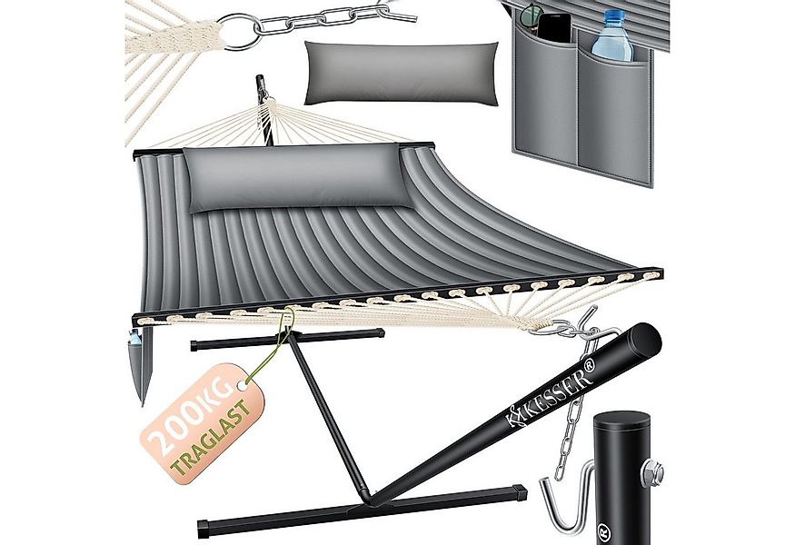 KESSER Hängematte, Hängematte HILL mit Gestell Kissen Doppelhängematte günstig online kaufen