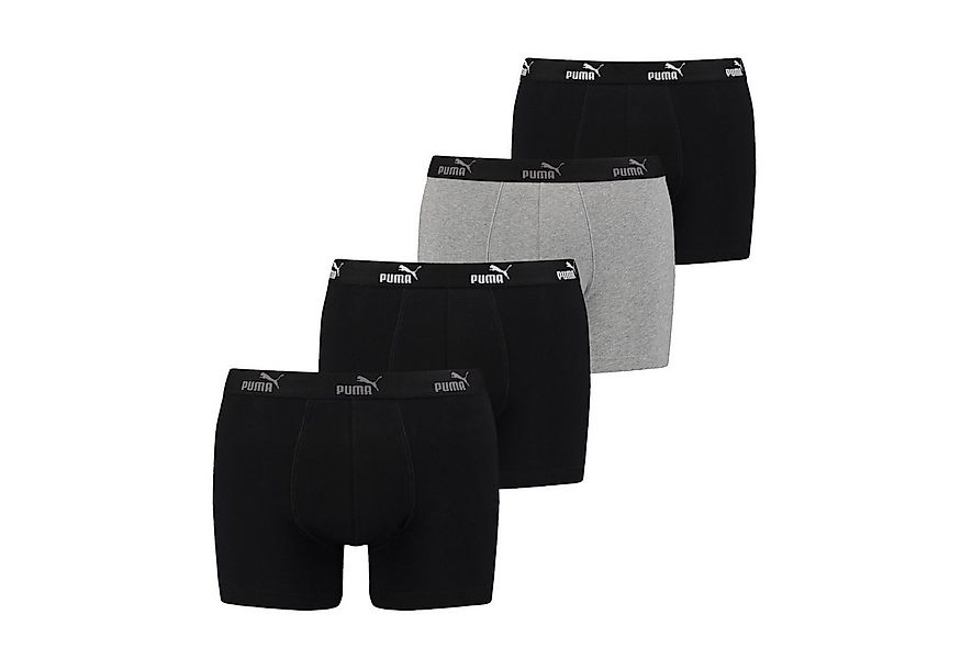 PUMA Boxershorts Promo Elements Solid Boxer 4er Pack günstig online kaufen