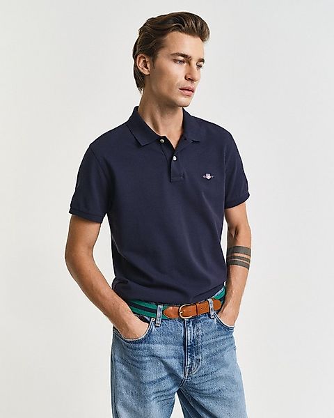Gant Poloshirt SLIM SHIELD SS PIQUE POLO mit Logostickerei auf der Brust günstig online kaufen