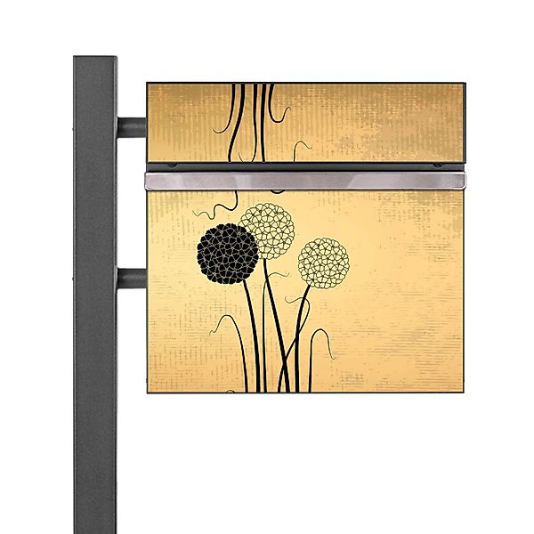 Banjado Standbriefkasten Anthrazit 45x120x16.5cm Groß Inkl. Montagematerial günstig online kaufen