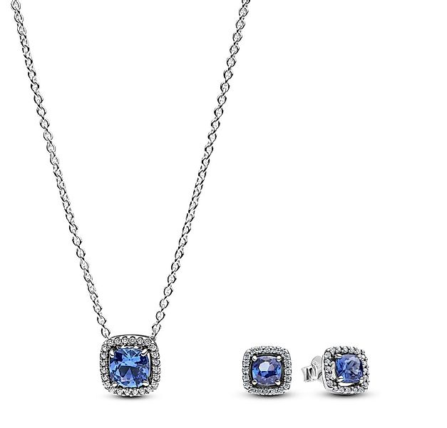 Pandora Kette mit Anhänger Damen-Schmuckset Kette + Ohrstecker Funkelndes Q günstig online kaufen