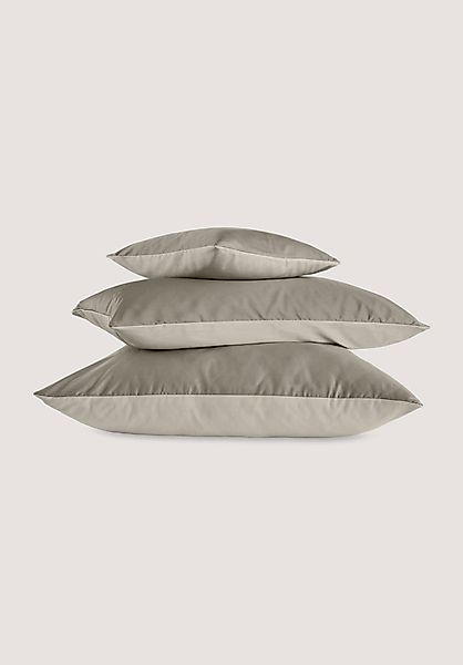 hessnatur Satin Wende-Kissenbezug aus Bio-Baumwolle - grün - Größe 40x40 cm günstig online kaufen