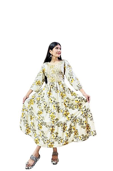PfauGermany Maxikleid Floral Neck Embroidery günstig online kaufen