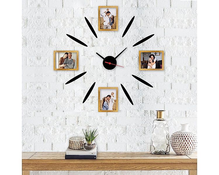 Wallity Wanduhr Bar Set: 100% MDF (Thickness: 3 mm), 50 x 50 cm Y1143 günstig online kaufen