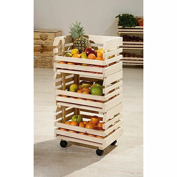 Küchenwagen Fruits natur Fichte B/H/T: ca. 37x80x30 cm günstig online kaufen