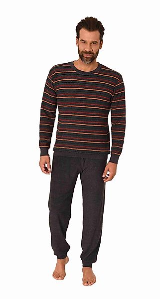 Normann Pyjama Herren langarm Frottee Schlafanzug günstig online kaufen