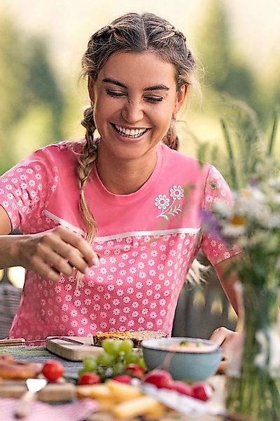 Piz Palü Outdoorbluse Wandershirt Damen - ALESHEIM - alpenrose, nadelgrün günstig online kaufen