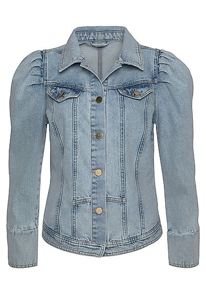 Vivance Jeansjacke mit Puffärmeln und Knöpfen, Ziertaschen, Denim günstig online kaufen