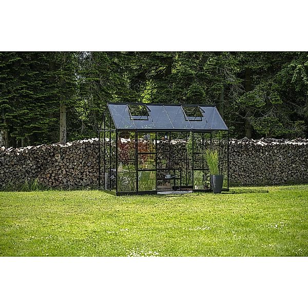 Halls Gewächshaus Icon Planthouse 6 Schwarz 7,3 m² günstig online kaufen