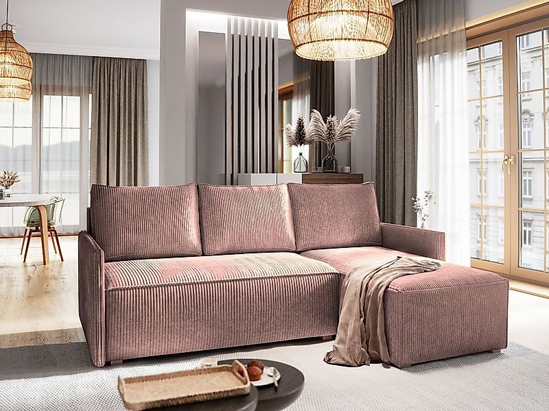 Masseno Ecksofa PERUSI mit Schlaffunktion L-Form, Sofa mit Bettkasten günstig online kaufen