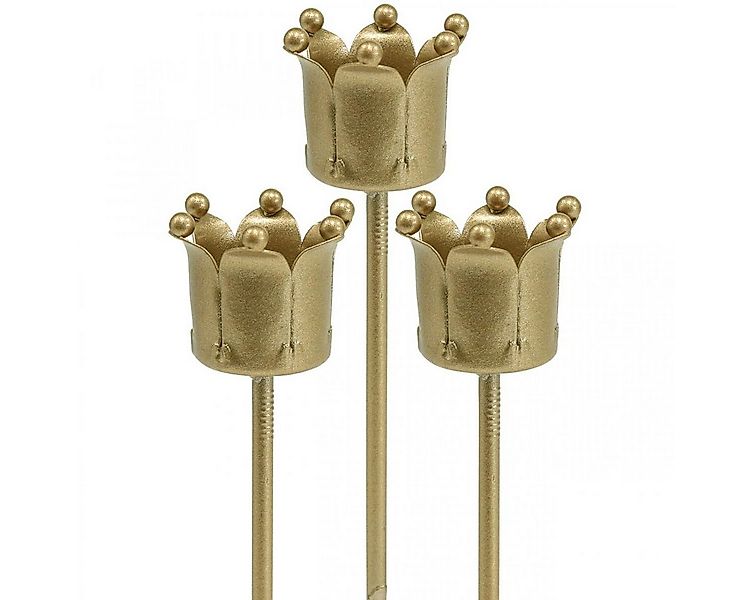 Viana Kerzenhalter Edler Kronen-Kerzenhalter aus Metall für dekorative Stab günstig online kaufen