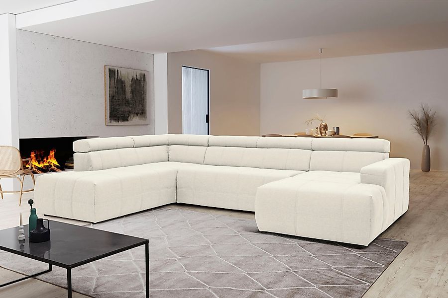 DOMO collection Wohnlandschaft "Brandon, whlw. mit Sitztiefenverstellung, w günstig online kaufen