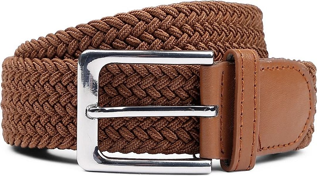 Suitable Geflochtener Gürtel Taupe Cognac - Größe 85 günstig online kaufen