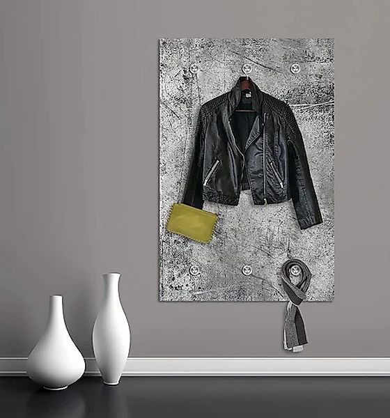 queence Garderobenleiste »Brushed Grey« Wand Garderobe, wischtechnik, Beton günstig online kaufen