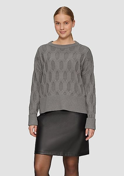 s.Oliver Longpullover Strickpullover Oversized Pullover mit Strickmuster günstig online kaufen