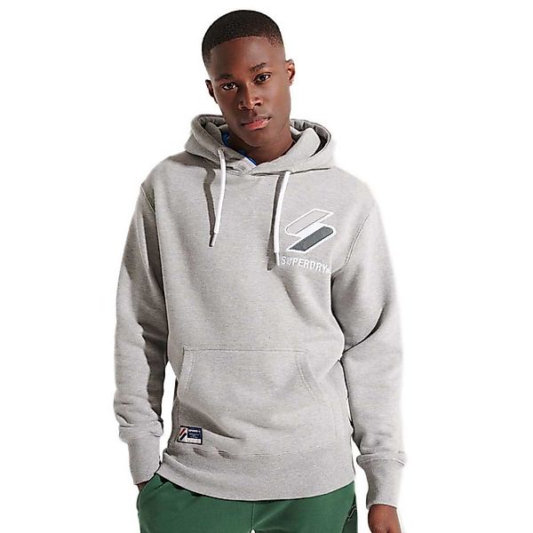 Superdry Code Logo Apq Hood Pullover M Grey Marl günstig online kaufen