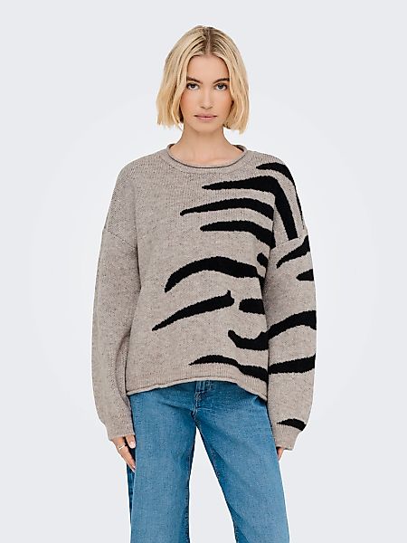 ONLY Rundhalspullover "ONLJADE PATTERN LS O-NECK EX KNT" günstig online kaufen
