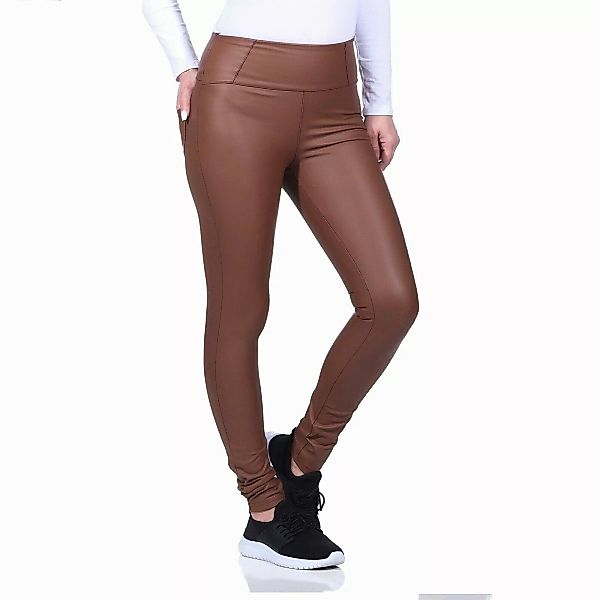 Aurela Damenmode Lederhose Warme Kunstlederleggings gefütterte günstig online kaufen
