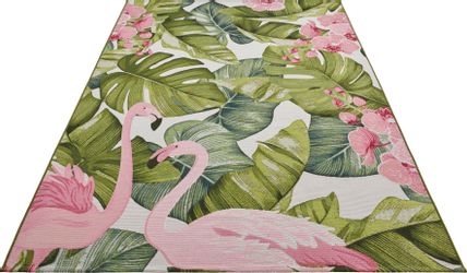 HANSE Home Outdoorteppich "Tropical Flamingo" rechteckig 3 mm Höhe In-& Out günstig online kaufen