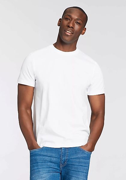 Mans World T-Shirt "neue Farben", (3er-Pack), Kurzarm, unifarben, Rundhals, günstig online kaufen