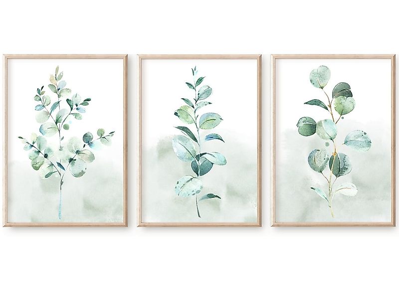 homestyle-accessoires Poster Bilder Set Bilderset Wandbilder EUCALYPTUS TRI günstig online kaufen