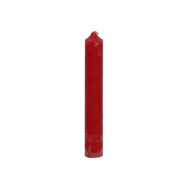 B&S Spitzkerze Rustikale Stabkerze durchgefärbt rot günstig online kaufen