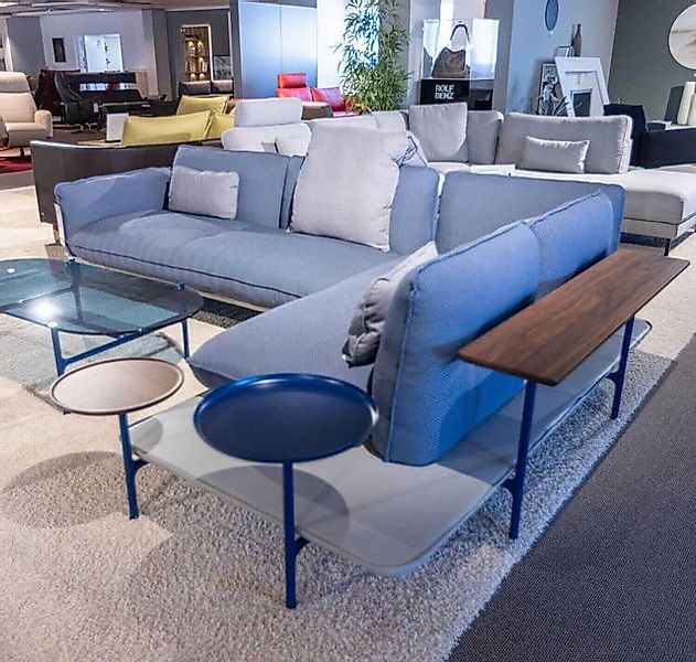 Rolf Benz Ecksofa Ecksofa Addit Stoff 22.300 Saphirblau mit 4 Kissen und Ta günstig online kaufen
