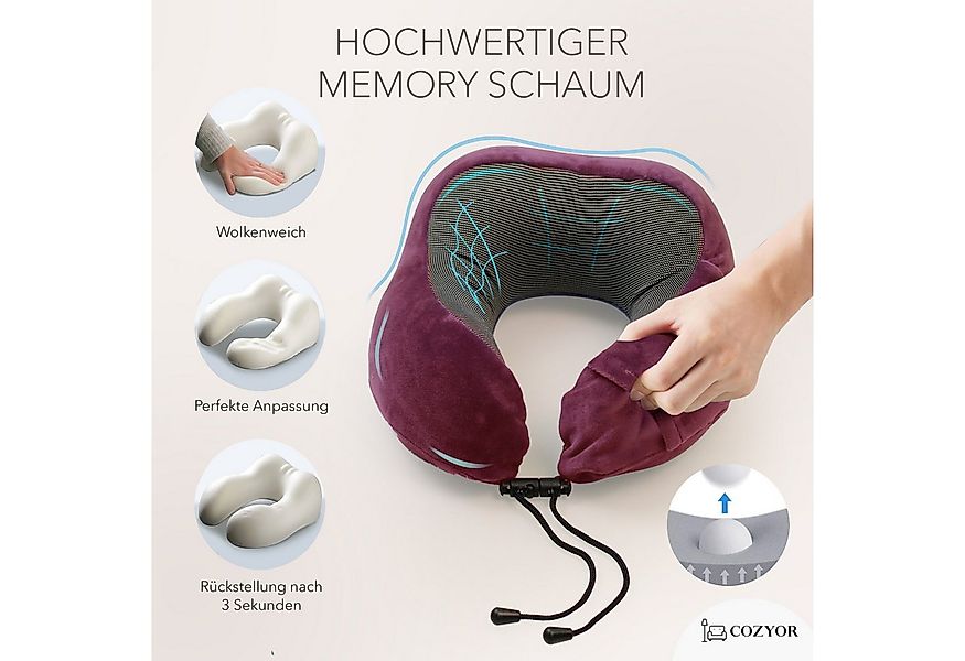 Cozyor Nackenstützkissen Memory Nackenkissen mit verstellbarem Verschluss + günstig online kaufen