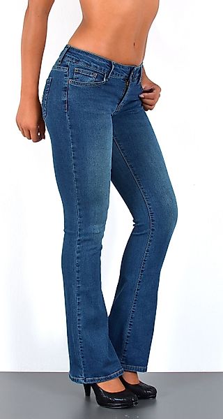 ESRA Bootcut-Jeans Damen Schlagjeans mit weitem günstig online kaufen