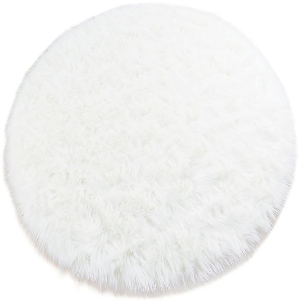 my home Fellteppich »Dena, Hochflor Teppiche«, rund, 60 mm Höhe, Kunstfell, günstig online kaufen