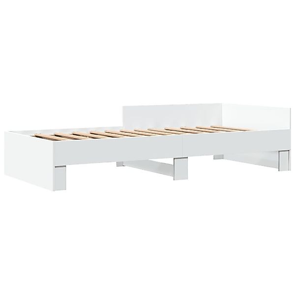 vidaXL Bett Bettgestell Weiß 100x200 cm günstig online kaufen