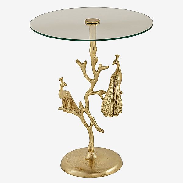riess-ambiente Beistelltisch WILDLIFE PEACOCK 60cm gold günstig online kaufen