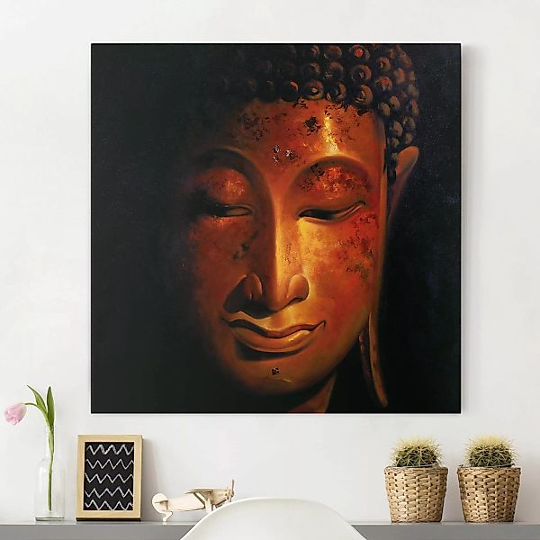 Leinwandbild Buddha - Quadrat Madras Buddha günstig online kaufen