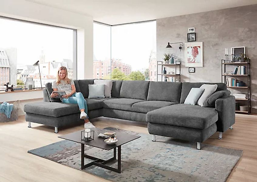 Die PlanBar Wohnlandschaft »MP-IN19027 U-Form« wahlweise mit Bettfunktion, günstig online kaufen