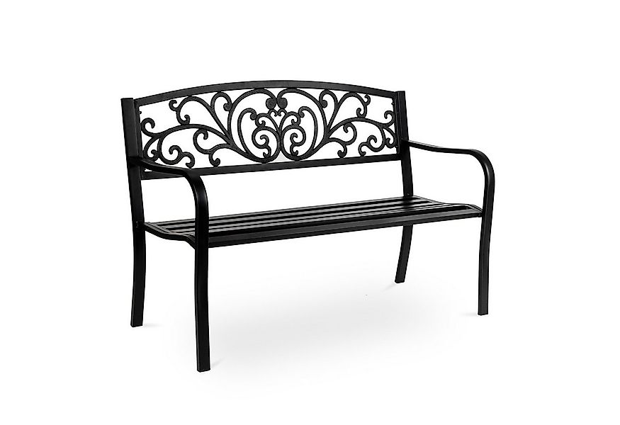 VINGLI Gartenbank Metall, Wetterfeste Sitzbank für 2-3 Sitzer, für Garten B günstig online kaufen