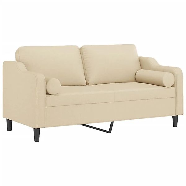 vidaXL 2-Sitzer-Sofa mit Zierkissen Creme 140 cm Stoff 3200847 günstig online kaufen