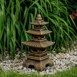 gartendekoparadies.de Gartenfigur Steinlampe Pagode japanische Steinlaterne günstig online kaufen